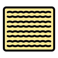 Rectangular surface showing wavy lines pattern filling entire area vector