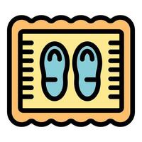 Slippers standing on soft comfortable rug creating cozy atmosphere vector