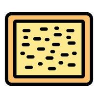 Braille alphabet displaying text on yellow background with orange frame vector