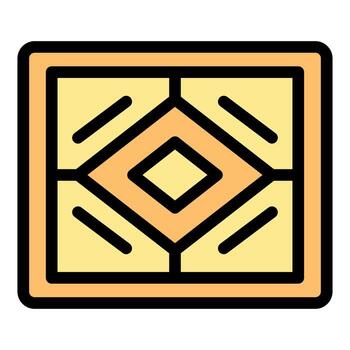 Square tile showing repeating geometric pattern for interior design vector