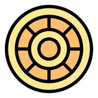 Round decorative element showing concentric circles and radial divisions vector