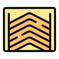 Folded paper napkins forming a chevron or herringbone pattern vector