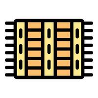 Woven rug with fringes adding a touch of warmth and comfort vector