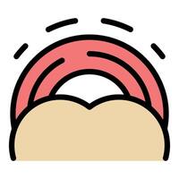 Vibrating tongue representing speech therapy and communication issues vector