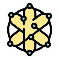 Decentralized global network connecting data points in a secure system vector
