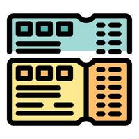 Two colorful tickets representing access and entertainment vector