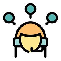 Call center operator managing multiple calls simultaneously vector