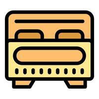 Retro radio receiver broadcasting music and news vector