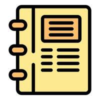 Personal diary with rings representing memories and thoughts vector