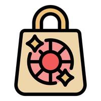 Luxury shopping bag with sparkling gemstone design symbolizing elegance and glamour vector