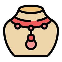 Elegant necklace displayed on a bust showing its design vector