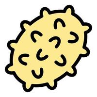 Kiwano fruit showing spikes and oval shape vector
