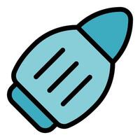 Cartoon spaceship is flying and exploring the galaxy vector