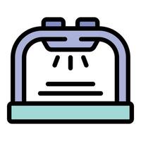 3d printer creating an object layer by layer using fdm technology vector