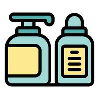 Dispenser pump bottle and roll on deodorant maintaining personal hygiene vector