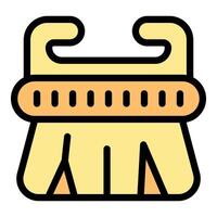 Cleaning brush with ergonomic handle for efficient scrubbing vector