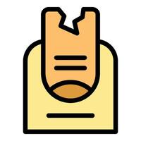 Broken nail on finger representing nail damage icon vector