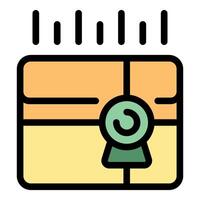 Parcel tracking with online monitoring system ensuring safe delivery vector