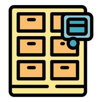 Smart locker providing secure storage accessing with mobile phone vector
