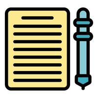 Digital notepad and stylus pen for note taking and creative work vector