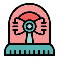 Pink kimono displaying traditional japanese bow with fringes and circular design vector