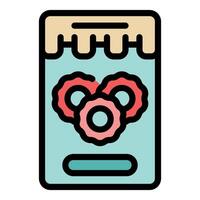 Phone showing gears rotating, symbolizing working love or romance mechanics vector