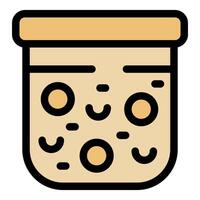 Urine sample in container undergoing medical analysis vector