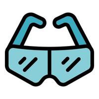 Vr glasses icon representing virtual reality experience and gaming technology vector