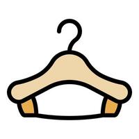 Wooden clothes hanger with anti slip pads maintaining garment shape vector