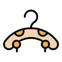 Clothes hanger with polka dots maintaining tidiness and organization vector