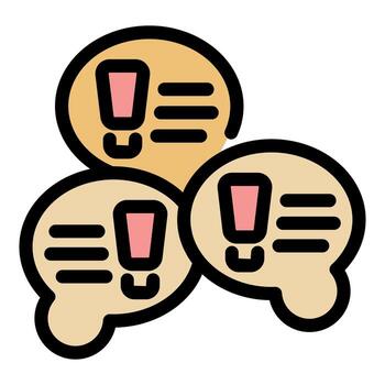 Alert notifications showing using speech bubbles icon vector