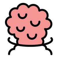 Brain damage showing loss of memory and cognitive decline vector