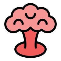 Brain explosion representing mental breakdown or burnout syndrome vector