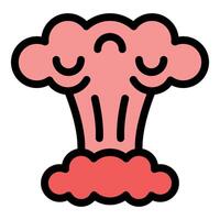 Pink atomic bomb exploding creating a mushroom cloud vector