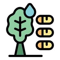 Protecting trees with vitamins, ensuring growth and health vector