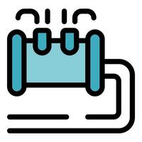 Leaking pipe losing water and generating waste vector