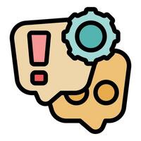 Chatbots communicating and problem solving with gear icon vector