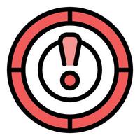 Red target showing warning or alert signal vector