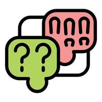 Question marks and suspension points suggesting thinking and doubting vector