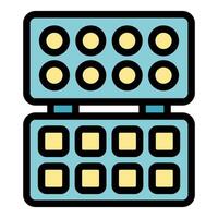 Waffle maker preparing round and square waffles simultaneously, vector