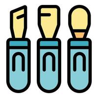 Sculpting tools set for pottery and clay modeling vector