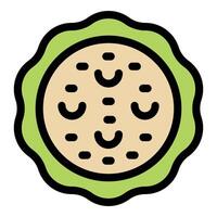 Kiwano fruit showing seeds and green rind in simple cartoon style vector