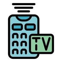 Tv remote control sending signal, modern technology for entertainment vector