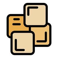 Interlocking abstract square and rectangle shapes creating visual interest vector