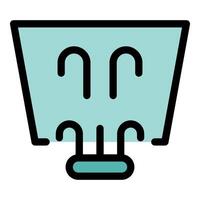 Washing machine showing drying cycle icon depicting laundry process vector