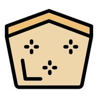 Fragile cardboard box with shipping label indicating delicate handling vector