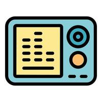 Voice recorder displaying audio spectrum and recording buttons vector