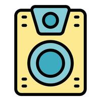 Powerful audio speaker delivering high quality sound with modern design vector