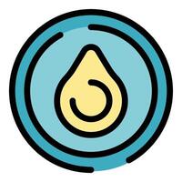 Circular icon showing water resources management and conservation vector