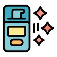 Sanitizing gel dispenser touchless automatic soap dispenser icon vector